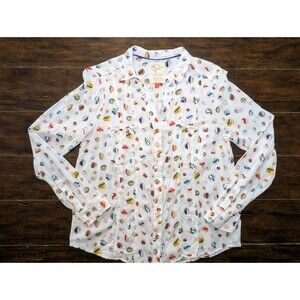 Anthropologie 10 Of 52 Conversations MARBLES Blouse Shirt Rayon 6/10 LE Boho